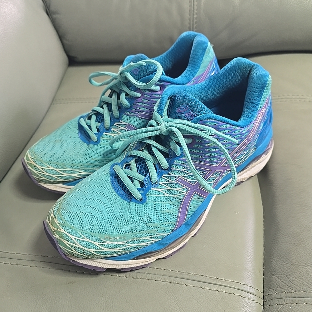 Asics Gel-Nimbus 18 Women's Turquoise Iris Methyl Blue T651N Size 8.5‎